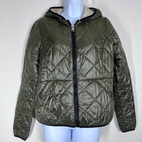 Abercrombie & Fitch Bomber-style Primaloft‎ Quilted Hooded Wind resistant Jacket - Picture 10 of 16